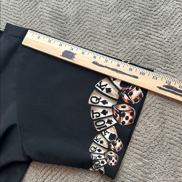 VINTAGE ACE POKER CROWN DICE EIGHTBALL BUTTON SHIRT MENS 38/40 - Picture 9 of 11